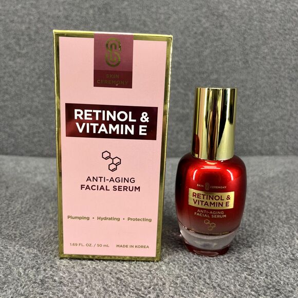 Skin Ceremony Facial Serum Retinol & Vitamin E Anti-aging Anti-Wrinkles 1.69 oz - Picture 1 of 10
